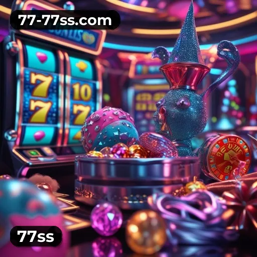 77ss App home screen with mobile slots and casino categories